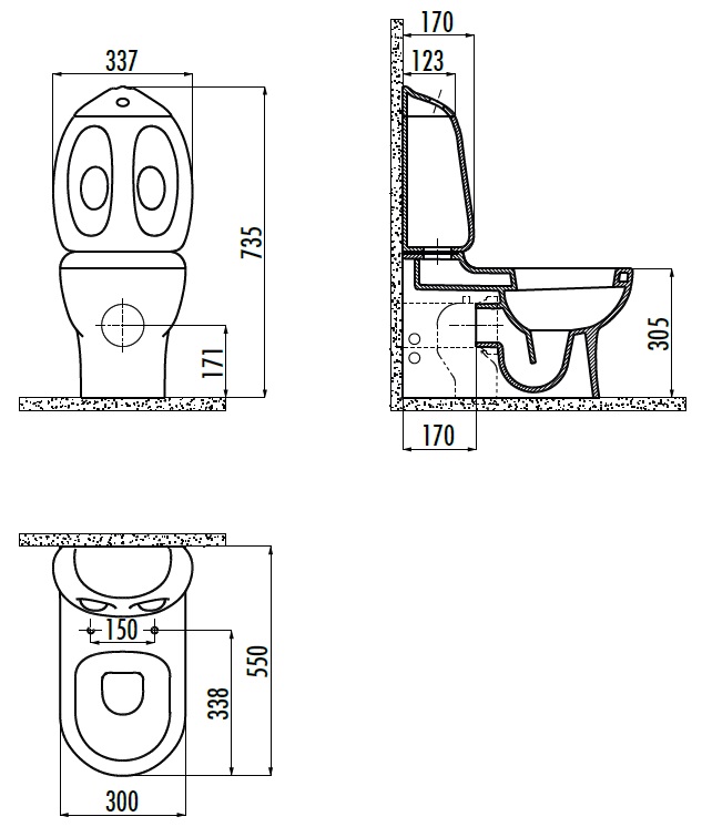 CREAVIT DUCKY Унитаз детский DC360-11CB00E-0000