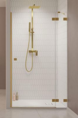 Душевая дверь 90 см. распашная Radaway ESSENZA PRO BRUSHED GOLD DWJ правая