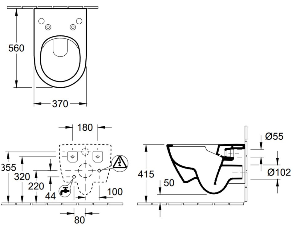 Подвесной унитаз Villeroy&Boch Subway 2.0 PLUS 5614R2R1