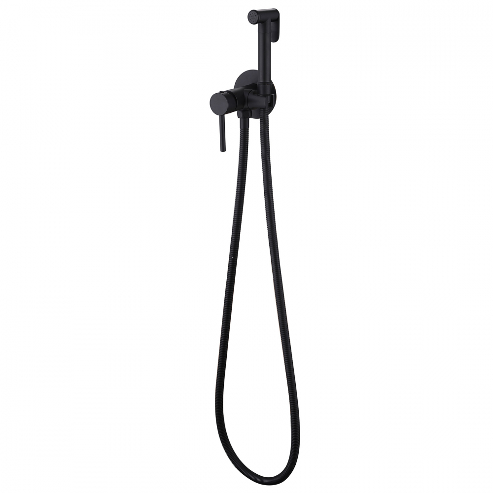 Смеситель ABBER Wasser Kreis AF8125B с гигиеническим душем, черный матовый