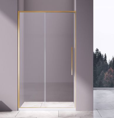 Душевая дверь в нишу 110 см. Vincea Slim-N VDS-4SN110CLG профиль брашированное золото