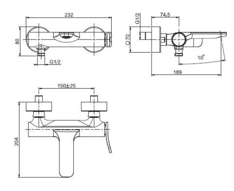 Fima Carlo Frattini Flo смеситель для ванны F3804/1BS белый матовый
