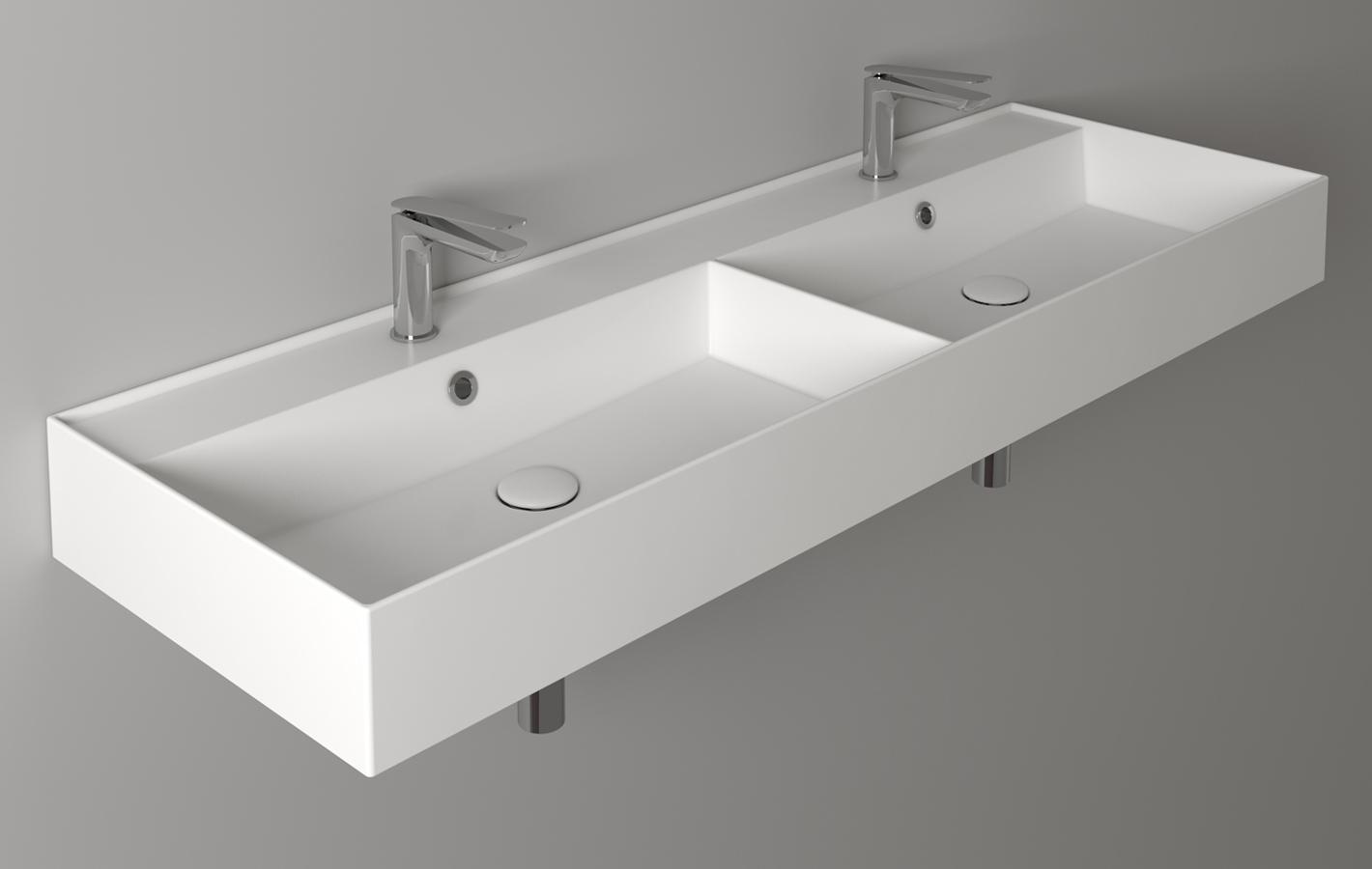 Раковина двойная 121x46 Simas Agile AG121D