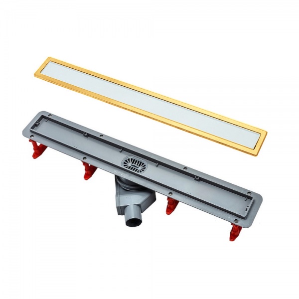 Линейный трап 850 мм. PESTAN Confluo Premium Line Gold With White Glass 13100093