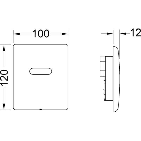 TECE TECEplanus Urinal Панель смыва для писсуара, с инфракрасным датчиком, 6 V батарея, цвет: белый глянцевый 9242356