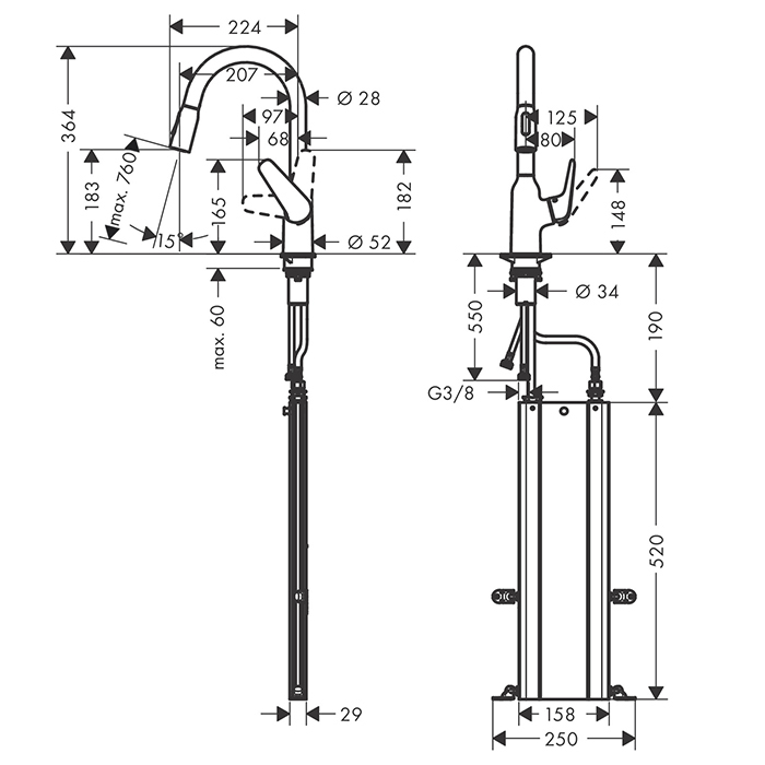 Hansgrohe Focus Смеситель для раковины, на 1 отв., цвет: хром 71821000