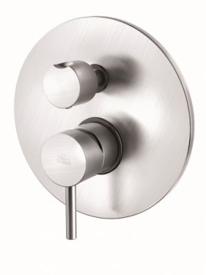Paffoni LIGHT Смеситель встраиваемый для душа на 2 выхода, цвет Steel looking