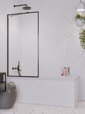 Шторка на ванну 80 см Radaway IDEA BLACK PNJ II FRAME