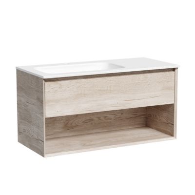 MR1.0100LEG Ceramica Nova Тумба подвесная SANCOS Marmi 1.0 левая, 995х445, дуб галифакс натуральный