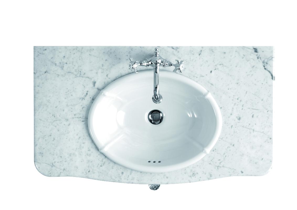 IMP4650001 Раковина полувстраиваемая Olympia Impero Style 50x40 см. белый глянцевый)