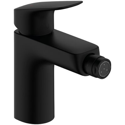 71200670 Hansgrohe Logis Смеситель для биде, 1 отв., с донным клапаном, цвет: черный матовый