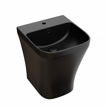 Раковина моноблок 36*40 подвесная DION CN6067MB чёрный матовый