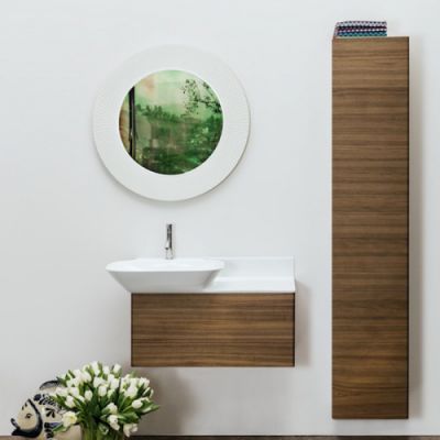Laufen INO Шкаф подвесной, 36х30.5х180см, с 1 дверцей, DX, цвет: темный орех 4.2545.2.030.171.1