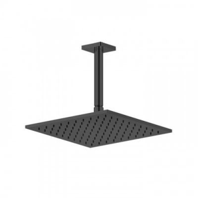 Gessi Rilievo Потолочная душевая головка шарнирная 250x250 мм на 1/2, цвет: nero XL 59155#299