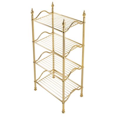 MIRELLA Этажерка L50хH107xP34 см, 4 полки-решетки, латунь 26628 золото
