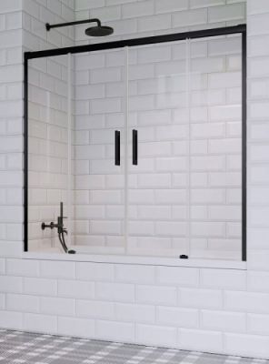 Шторка на ванну 160 см Radaway IDEA Black PN DWD