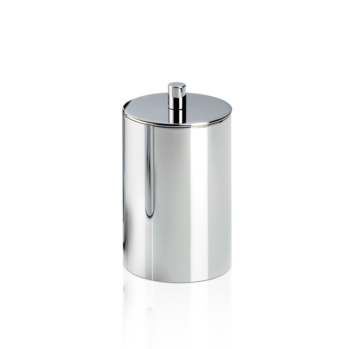 Decor Walther Tube BMD Баночка универсальная 6x11см, с крышкой, настольная, цвет: хром 542400