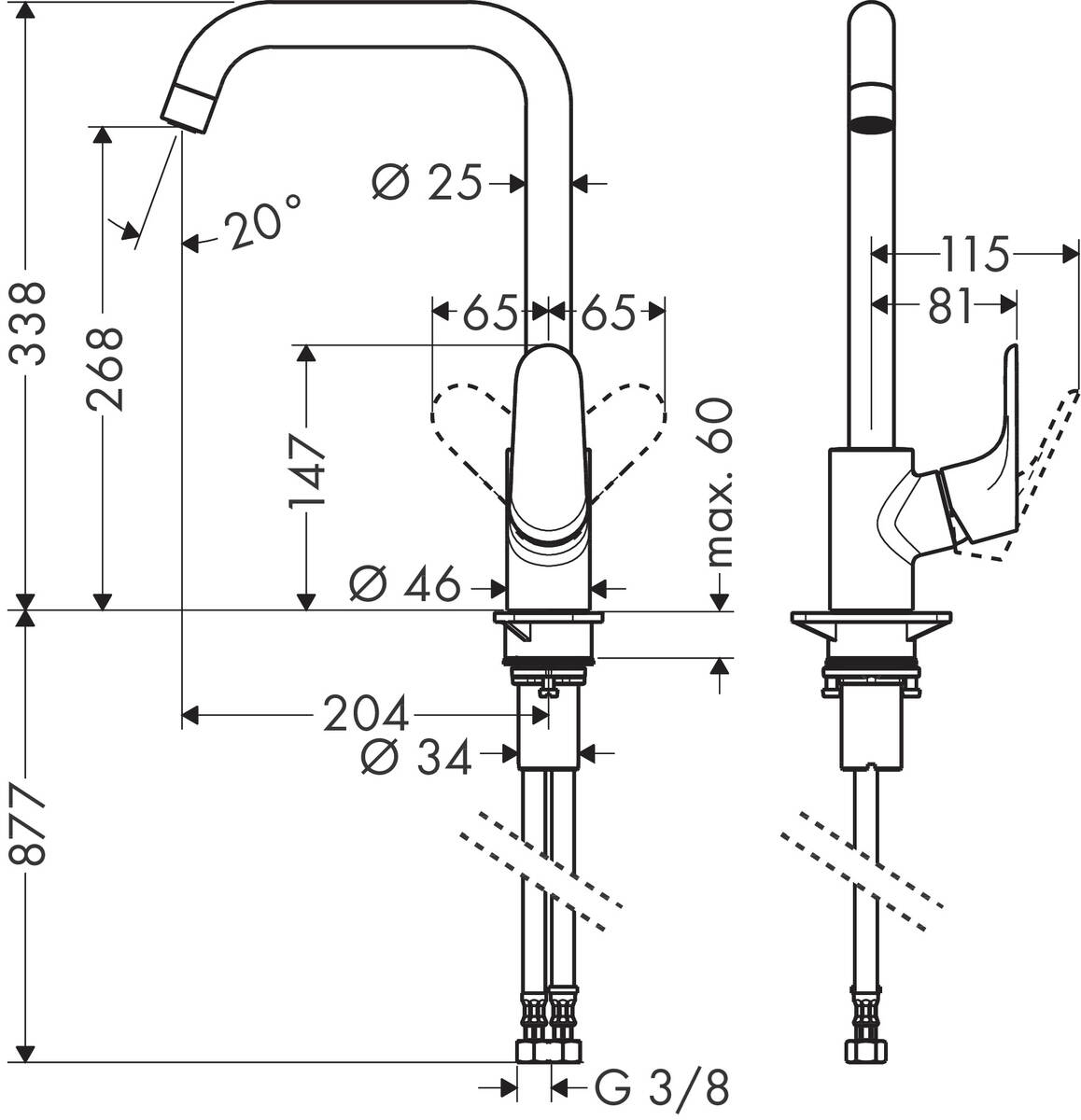 Кухонный смеситель Hansgrohe Focus M41 31820670