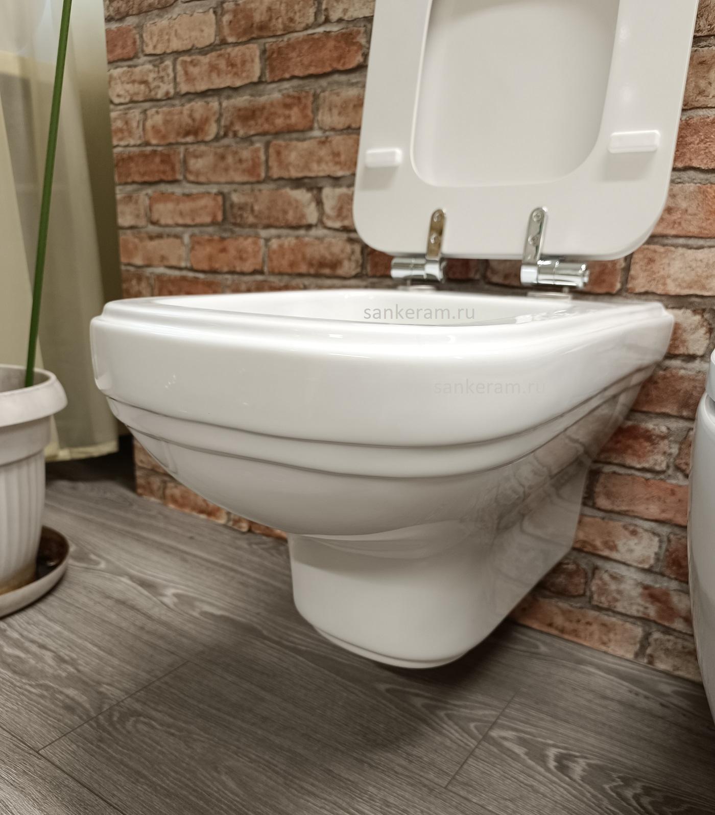 Унитаз подвесной Burlington Riviera RIV13 с крышкой микролифт