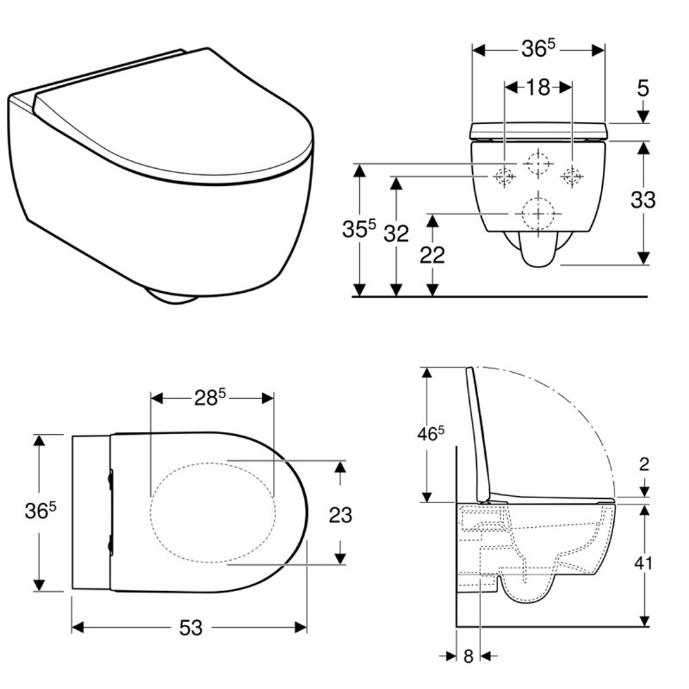 Унитаз подвесной KERAMAG iCon 501.664.00.1