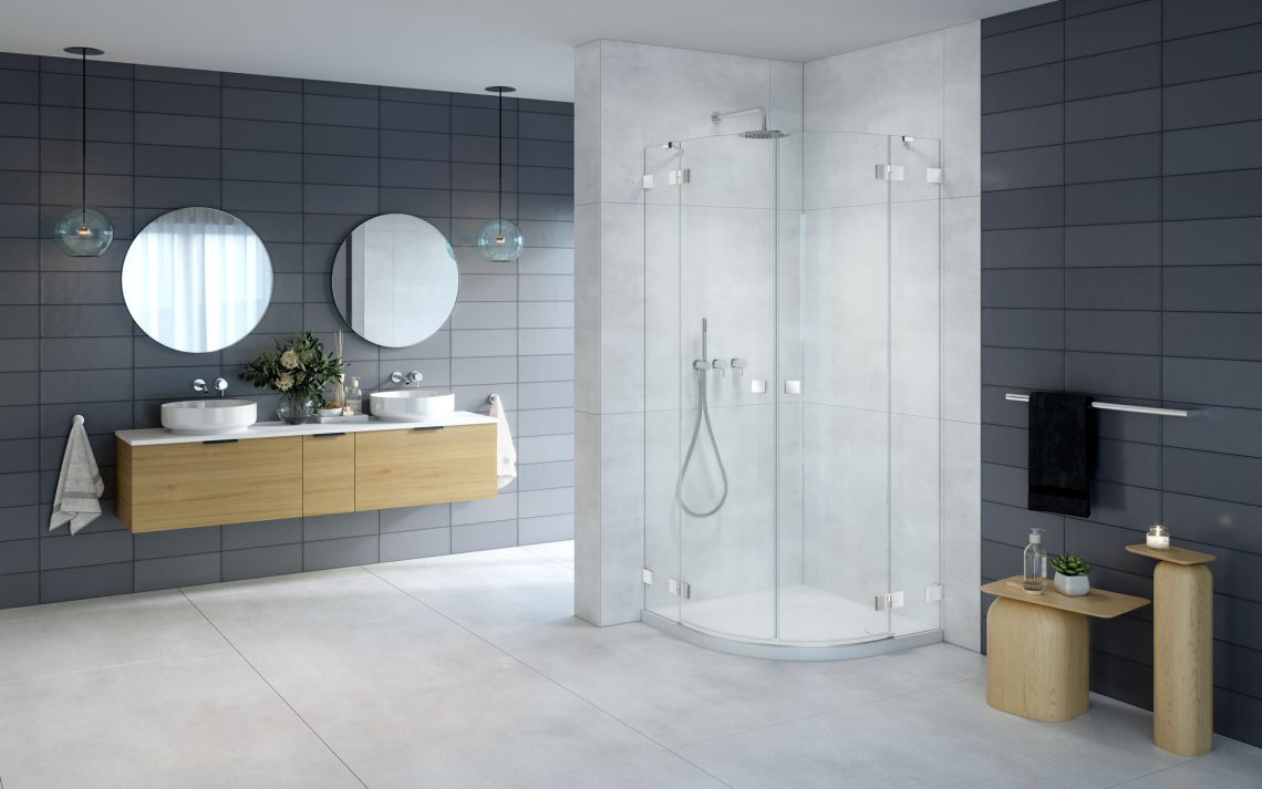Радиальный душевой уголок 90X90 ESSENZA PRO PDD