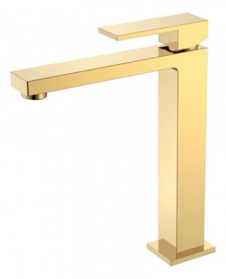 Смеситель для умывальника высокий Boheme QUBIC Gold 472-G