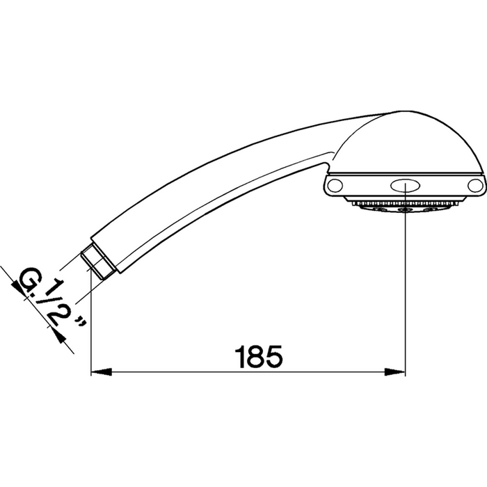 CISAL Shower Лейка душевая ручная с тремя типами струи, цвет: хром DS01412021