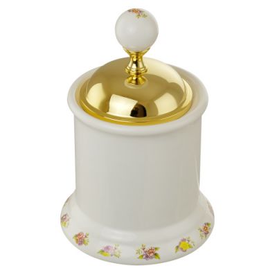 PROVANCE Баночка низкая H10 см. с крышкой, керамика с декором ML.PRO-60.527.DO