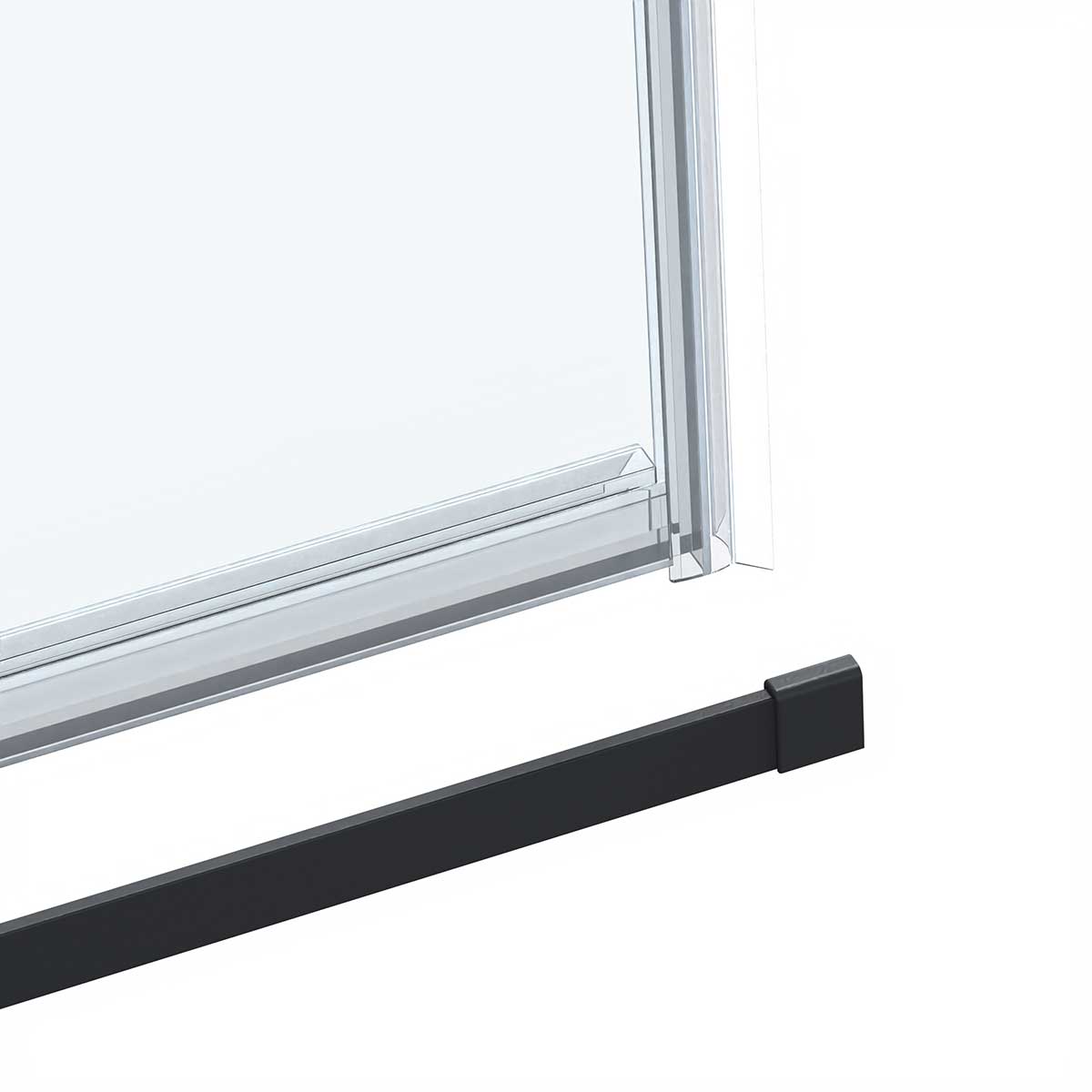 Душевая дверь Como Soft VDS-1CS120CLB, 1200, черный, стекло прозрачное