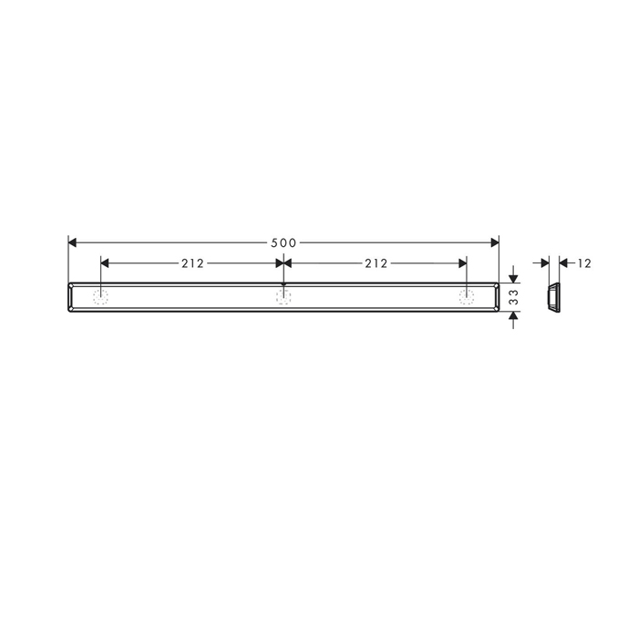 27902670 Hansgrohe WallStoris Штанга 50 см, цвет: матовый черный