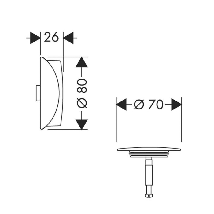 58185340 Hansgrohe Flexaplus Накладки для слив-перелива, цвет: шлифованный черный хром