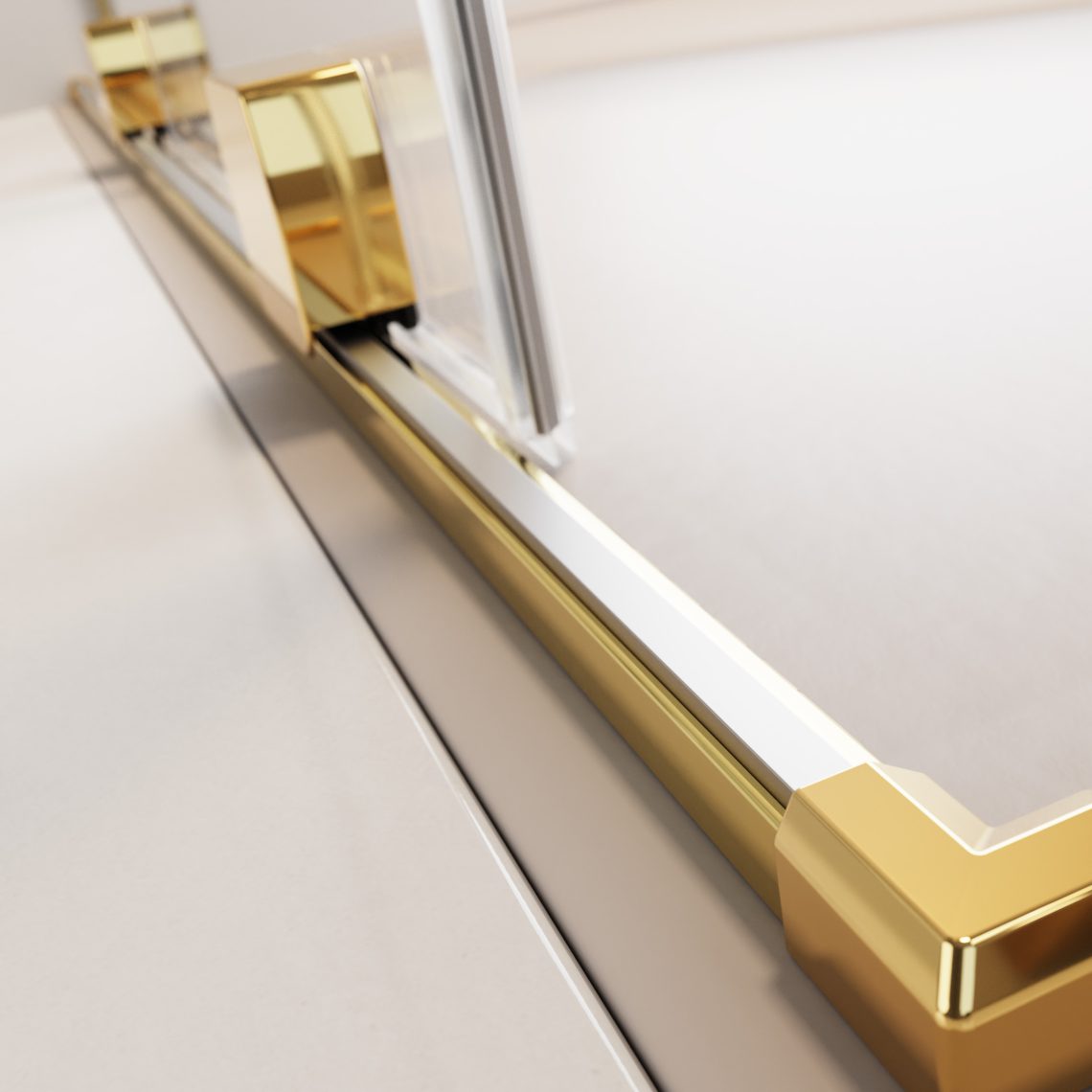 Шторка на ванну 170 см Radaway Furo Gold PND II раздвижная профиль золото левая