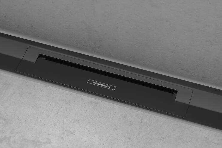 Hansgrohe RDrain Flex Трап для душа 100, для пристенного монтажа, цвет: матовый черный 56046670