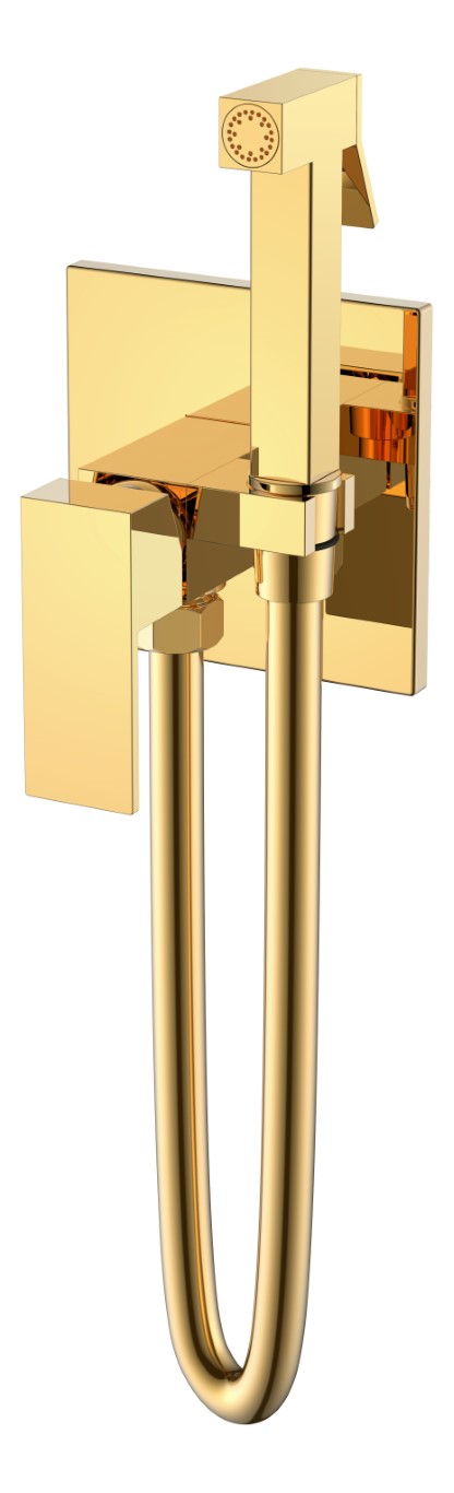 Смеситель гигиенический Boheme, QUBIC Gold 477-G