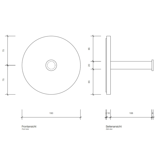 Decor Walther Stone TPH1 Держатель туалетной бумаги, подвесной, цвет: белый / хром 974454