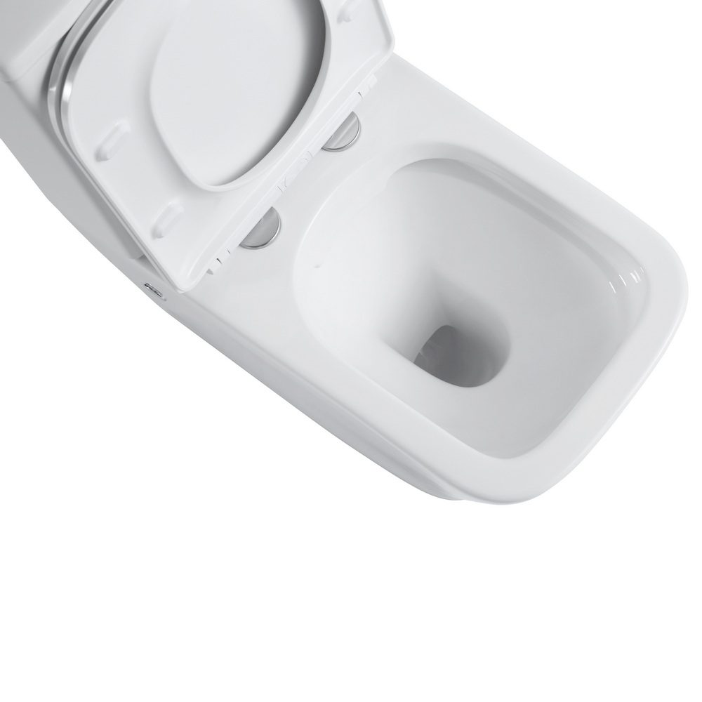 7703W Унитаз компакт B&W W-7703 P-trap / Geberit/ Rimless / anti-dirt (640x360x840)