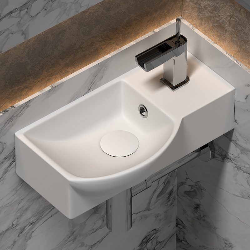 Умывальник подвесной прямоугольный  смеситель справа) Element 400*220*120мм Ceramica Nova CN6039L