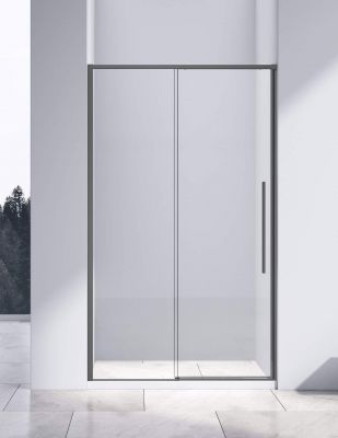 Душевая дверь в нишу 130 см. Vincea Slim-N VDS-4SN130CLGM профиль оружейная сталь