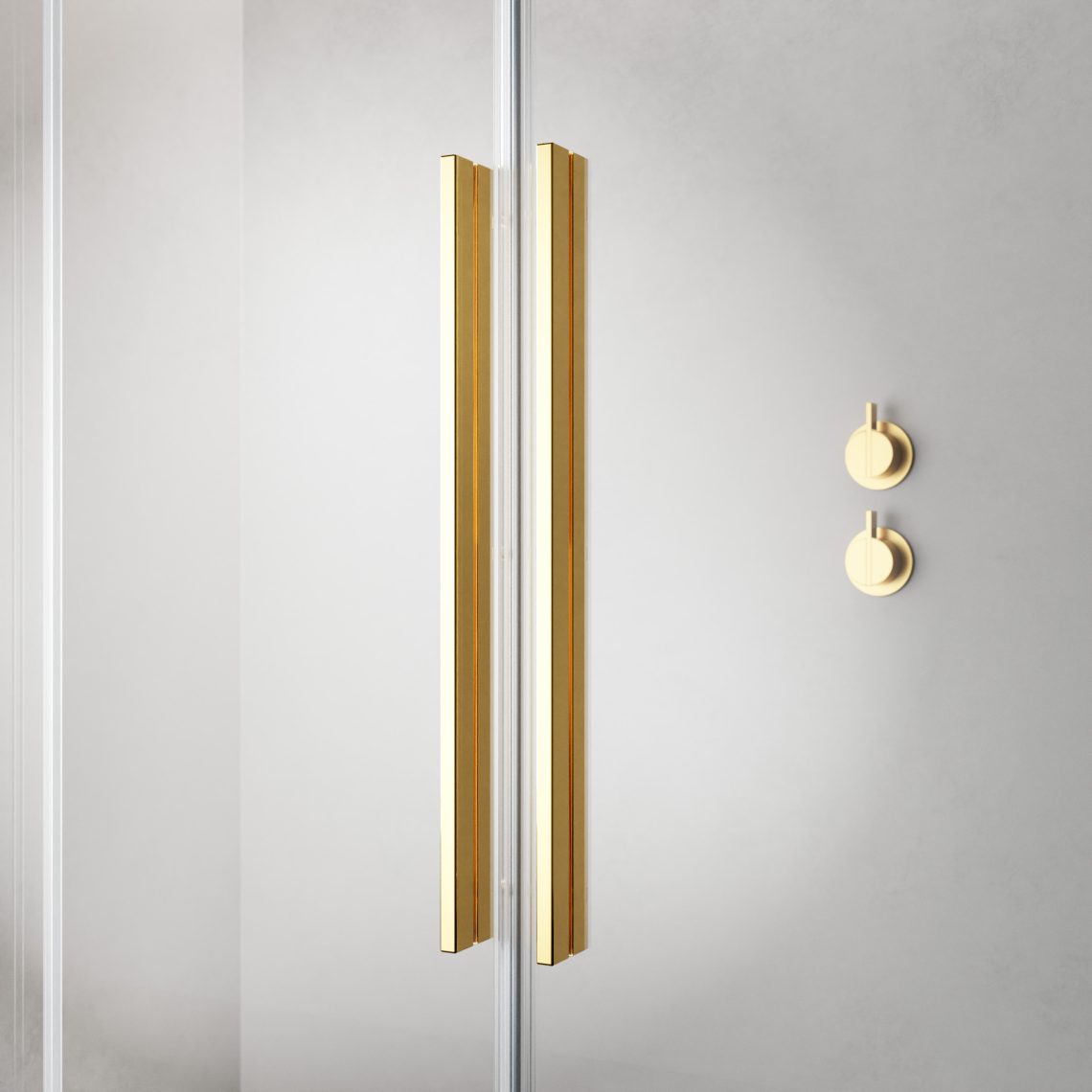 Шторка на ванну 100 см Radaway Furo Gold PND II раздвижная профиль золото