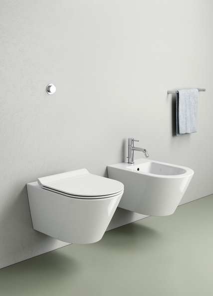 Унитаз подвесной 55 см. безободковый GSI KUBE X 9413FR511