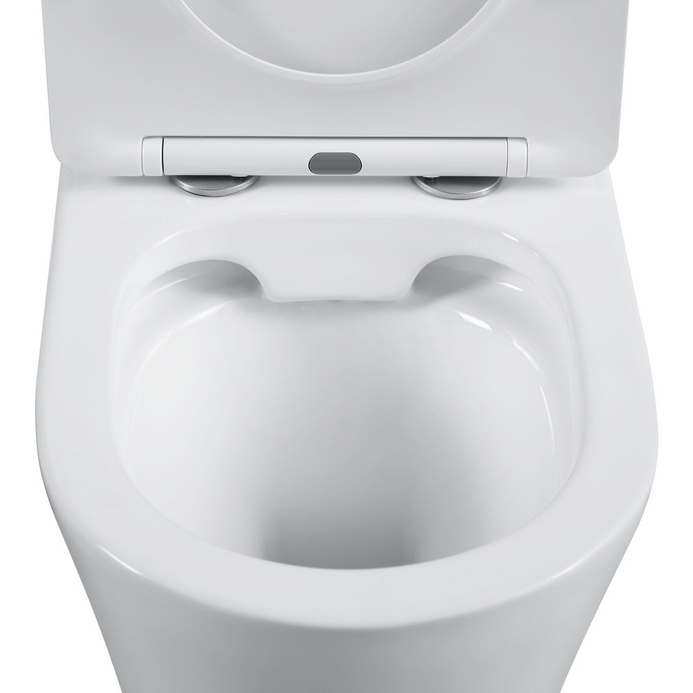 7793W Унитаз компакт B&W W-7793 P-trap / Geberit/ Rimless / anti-dirt (610x360x850)