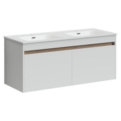 Тумба подвесная SANCOS Smart 1190х450х500, 4 ящика оснащенными доводчиками, белый глянец , арт. SM120-2W