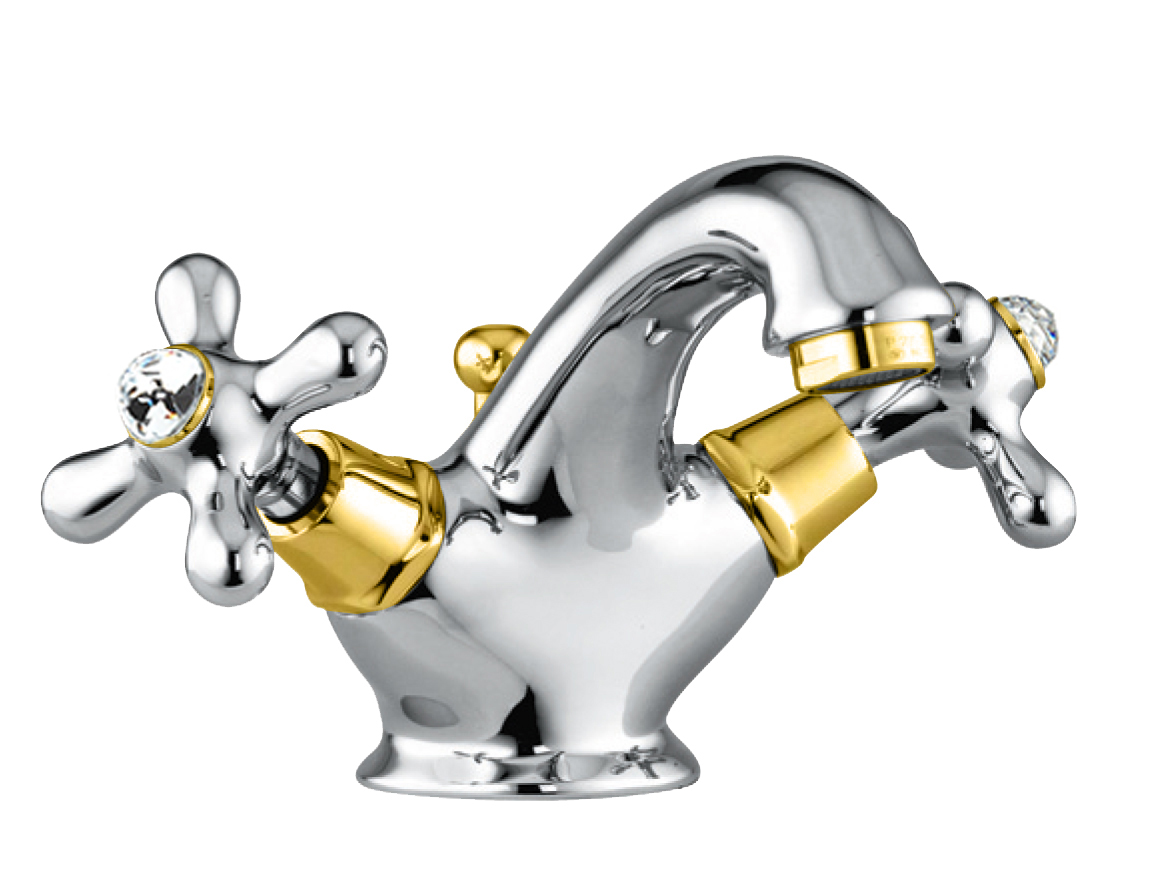 Смеситель для раковины Fiore MARGOT SKY (SWAROVSKI®) 01CO0622, хром/золото