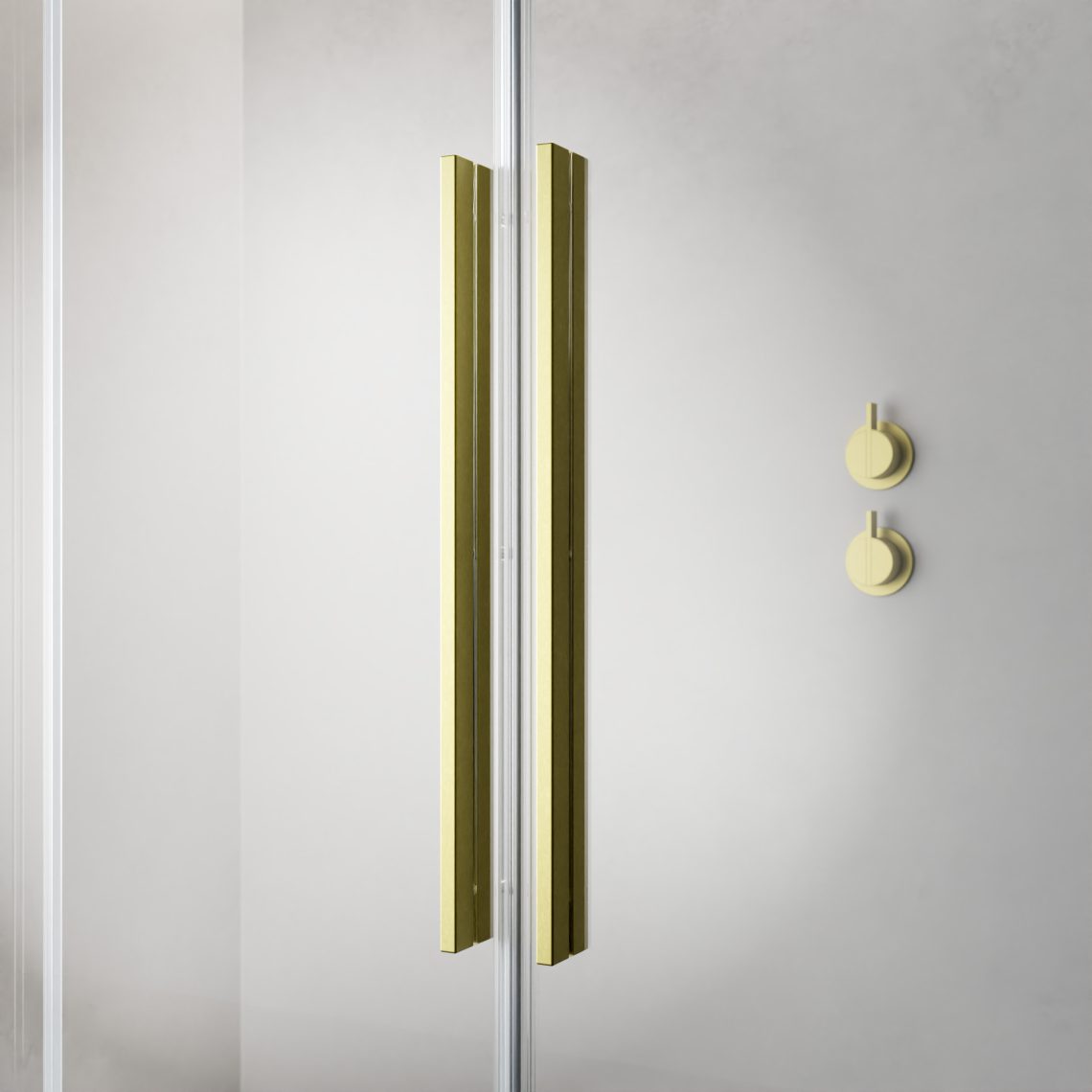Шторка на ванну 120 см Radaway FURO BRUSHED GOLD PND II раздвижная профиль золото, левая