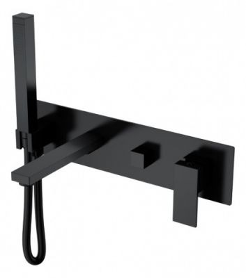 Смеситель для ванны Boheme встроенный QUBIC Matt Black 474-2-B