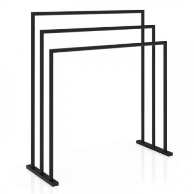 Decor Walther HT 9 Полотенцедержатель тройной 70x26x75см, напольный, цвет: черный матовый 500360