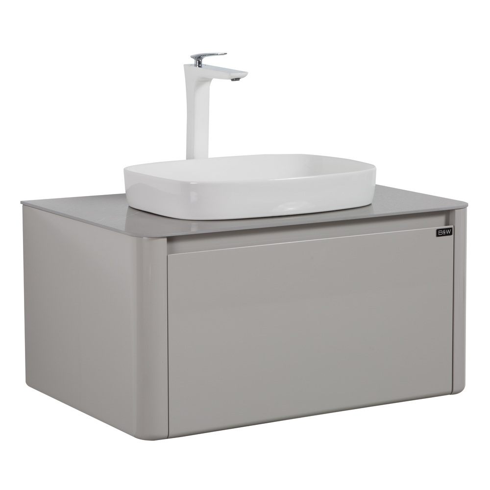 915800 Мебель B&W U915.800 основной шкаф, Blum металлический ящик, керамогранит / раковина (800x495x400)