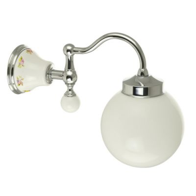 PROVANCE Светильник настенный, плафон шар стекло матовое/керамика с декором ML.PRO-60.530.CR
