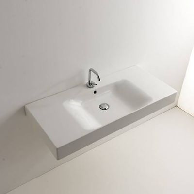355001*1 KERASAN Cento раковина 100х45 с 1отв под смеситель, белая