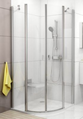 3Q170C00Z1 Душевой уголок полукруглый Ravak Chrome CSKK4-90 блестящий+транспарент